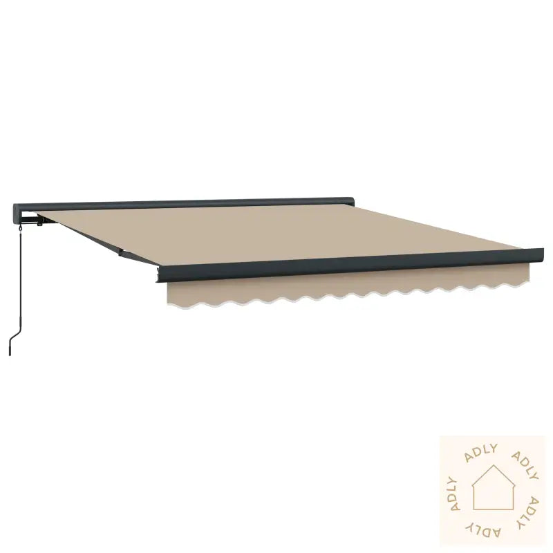 Manuell Uttrekkbar Markise Beige 300X250 Cm