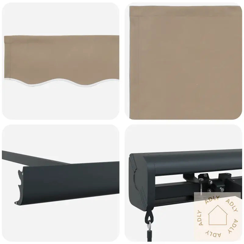 Manuell Uttrekkbar Markise Beige 300X250 Cm