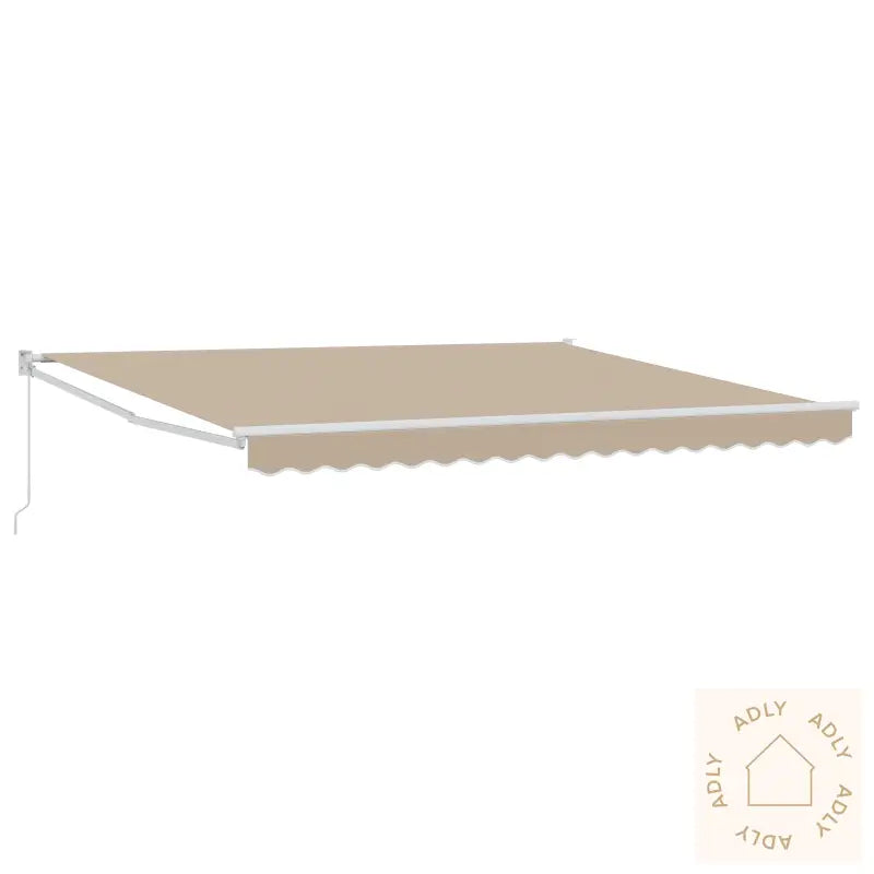 Manuell Uttrekkbar Markise Beige 400X300 Cm