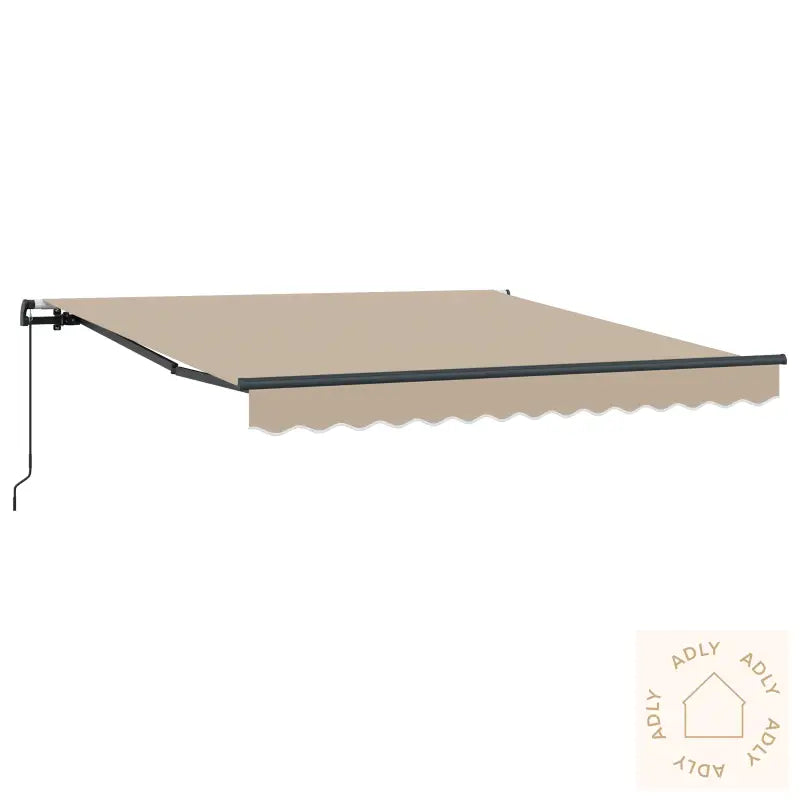 Manuell Uttrekkbar Markise Beige 350X250 Cm