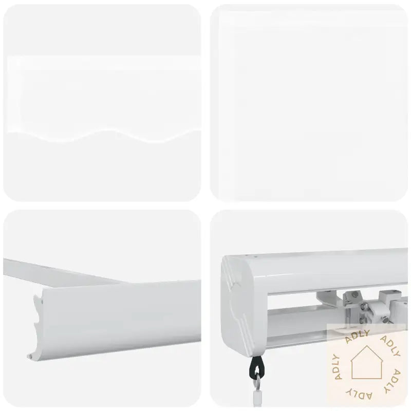 Manuell Uttrekkbar Markise Hvit 300X250 Cm