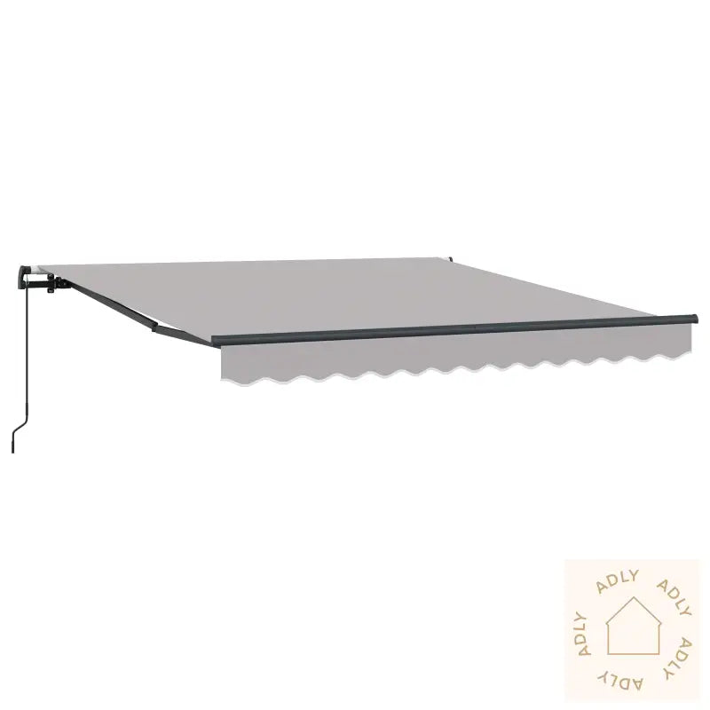 Lysegrå Manuell Uttrekkbar Markise 350X250 Cm