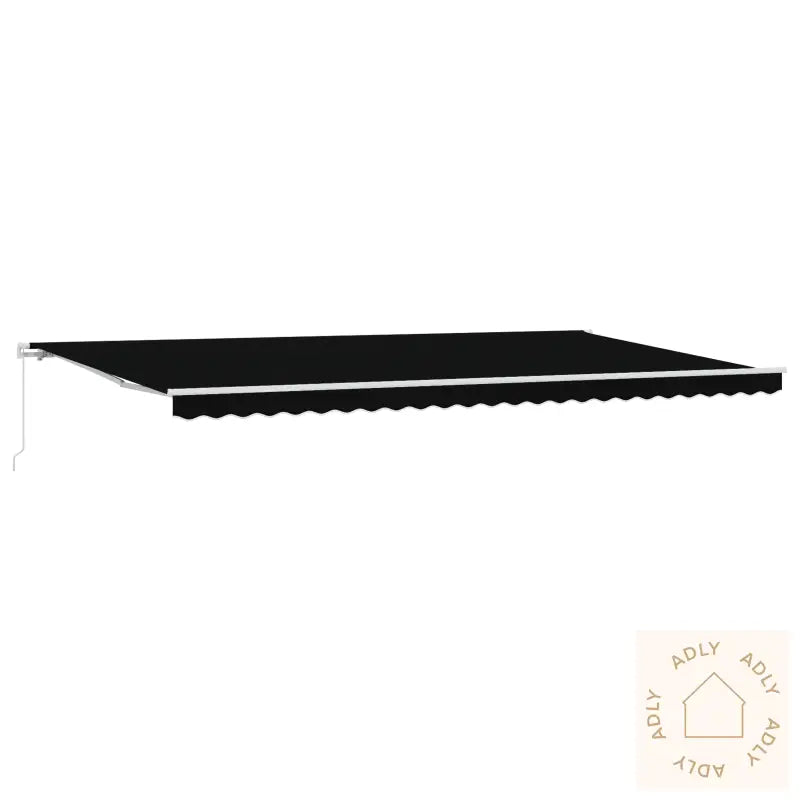 Manuell Uttrekkbar Markise Svart 600X300 Cm