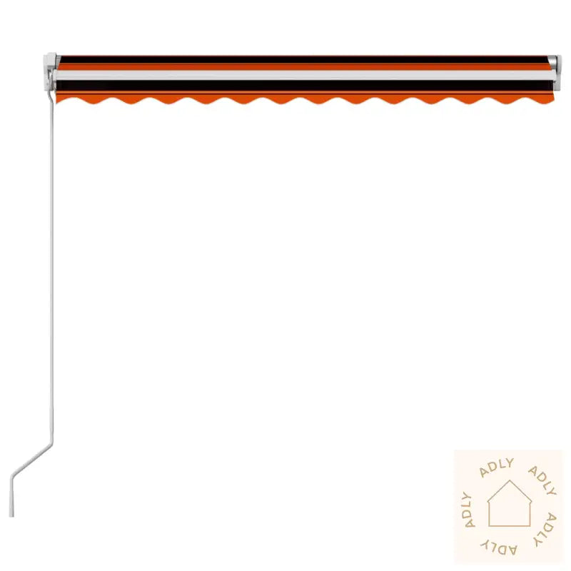 Manuell Uttrekkbar Markise 300X250 Cm Oransje Og Brun