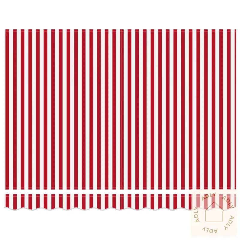 Markise Erstatningsstoff For 3.5X2 M Ramme Rød Og Hvit