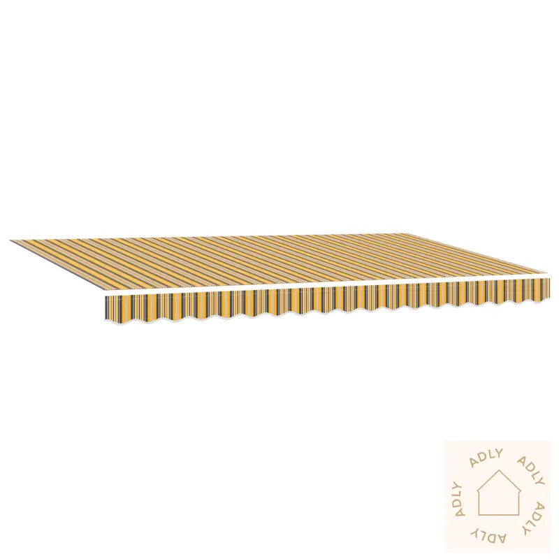Markise Erstatningsstoff For 4X2 M Ramme Flerfarget Stripe