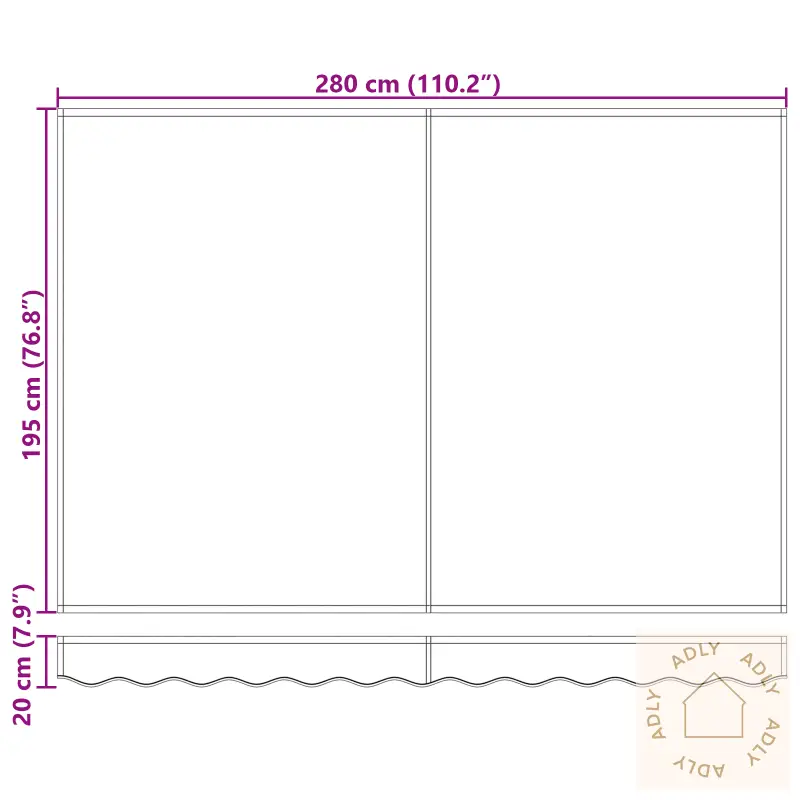 Markise Erstatningsstoff For 3X2 M Ramme Rød