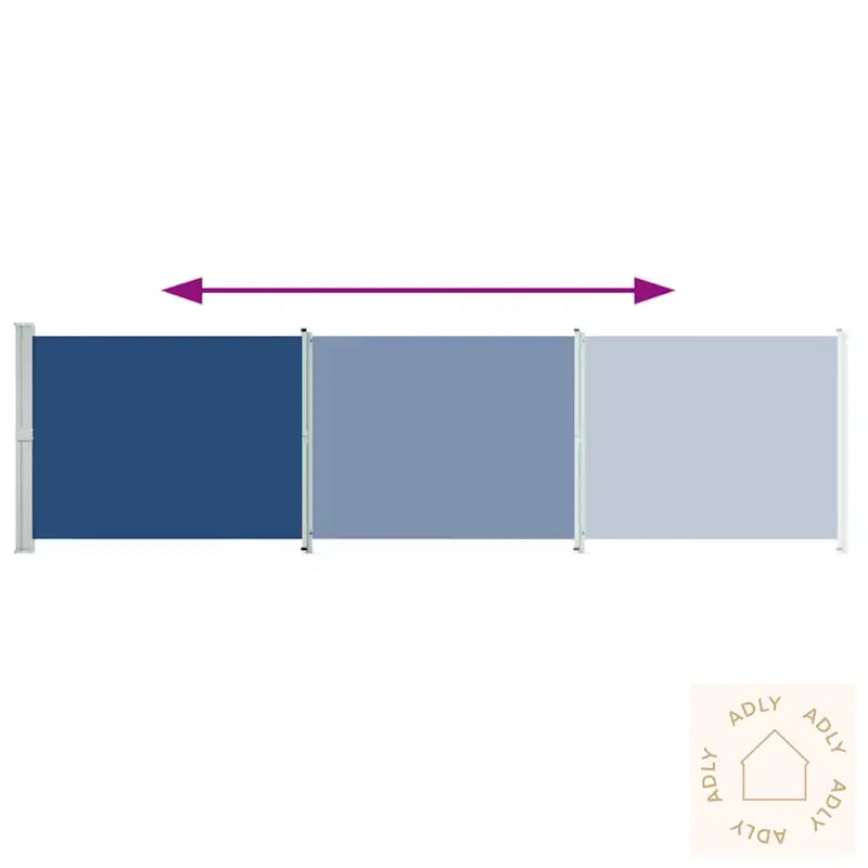 Uttrekkbar Sidemarkise 600X160 Cm Blå