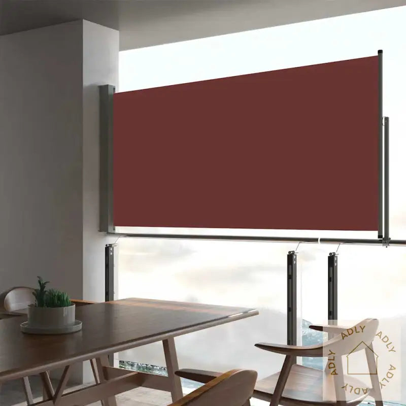 Uttrekkbar Sidemarkise 80X300 Cm Brun