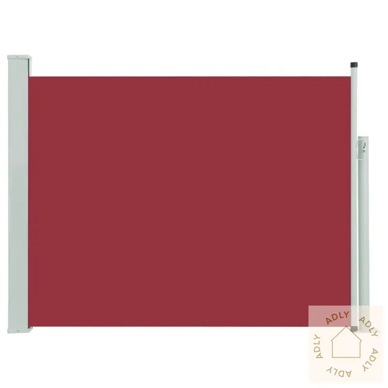 Uttrekkbar Sidemarkise 140X500 Cm Rød
