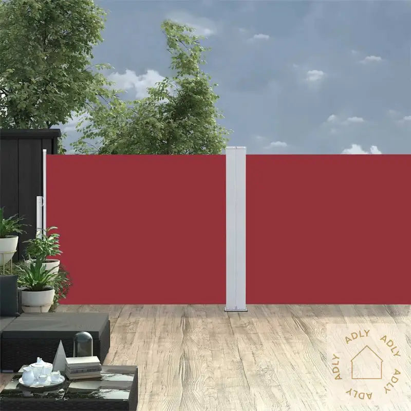 Uttrekkbar Sidemarkise 170X1200 Cm Rød