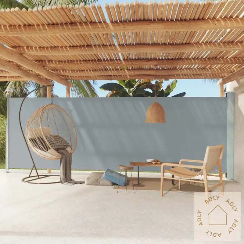 Uttrekkbar Sidemarkise 180X600 Cm Grå