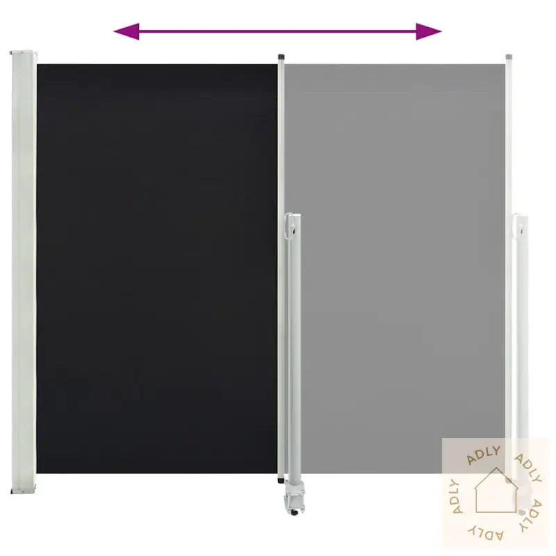 Uttrekkbar Sidemarkise 160 X 300 Cm Svart