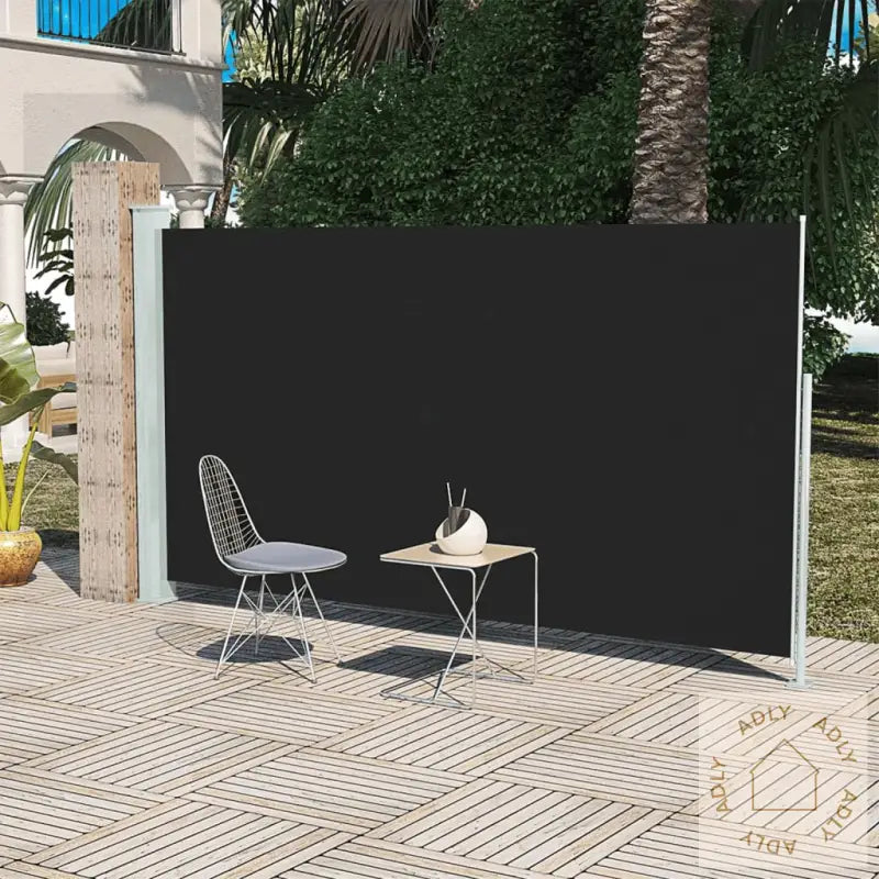 Uttrekkbar Sidemarkise 160X300 Cm Svart