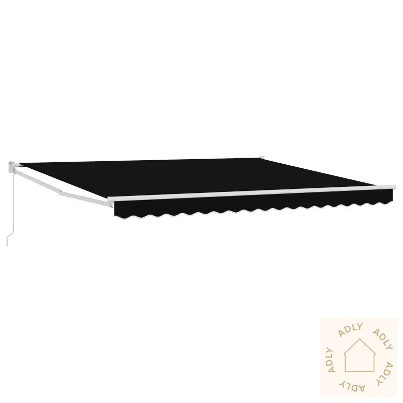 Manuell Uttrekkbar Markise Svart 400X300 Cm