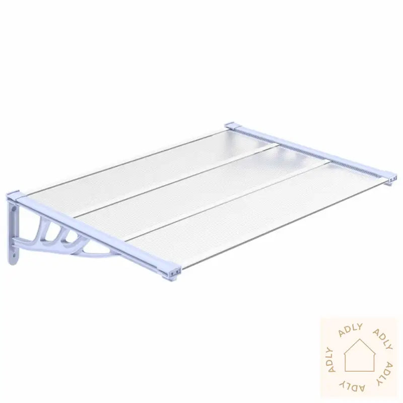 Skjermtak Grå Og Gjennomsiktig 122X90 Cm Polykarbonat
