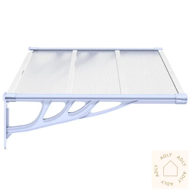 Skjermtak Grå Og Gjennomsiktig 122X90 Cm Polykarbonat