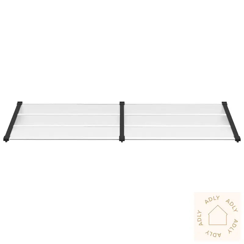 Skjermtak Svart Og Gjennomsiktig 239X90 Cm Polykarbonat