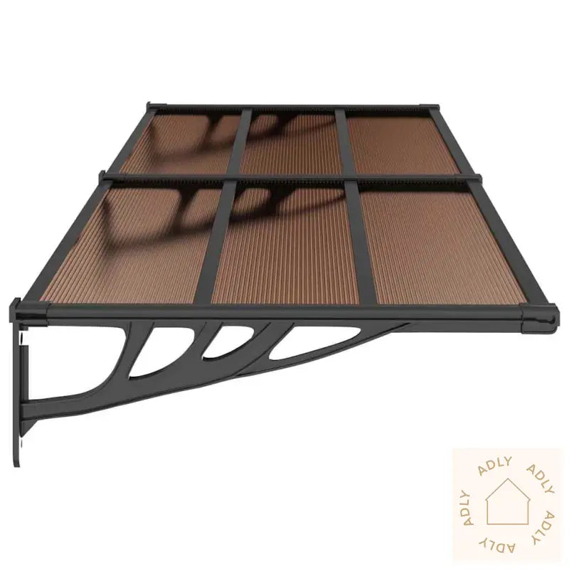 Skjermtak Svart 239X90 Cm Polykarbonat