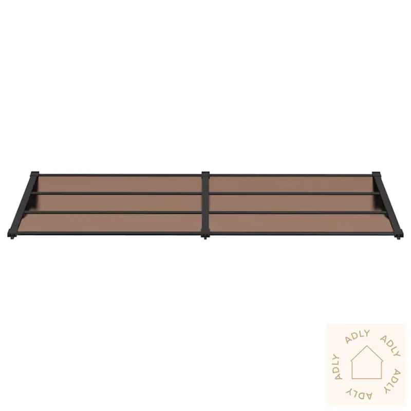 Skjermtak Svart 239X90 Cm Polykarbonat
