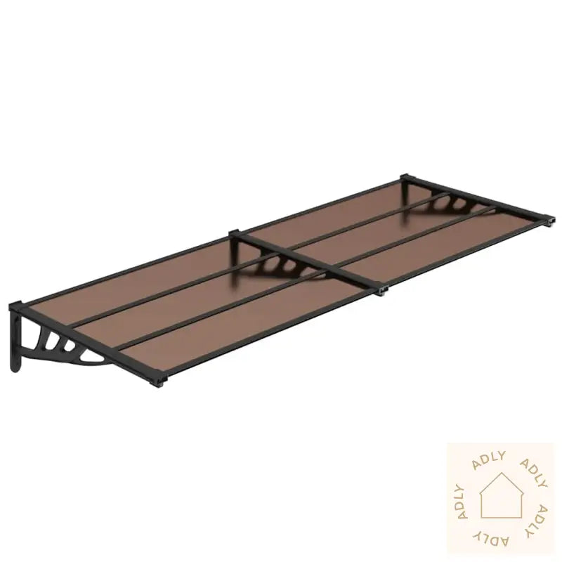 Skjermtak Svart 239X90 Cm Polykarbonat