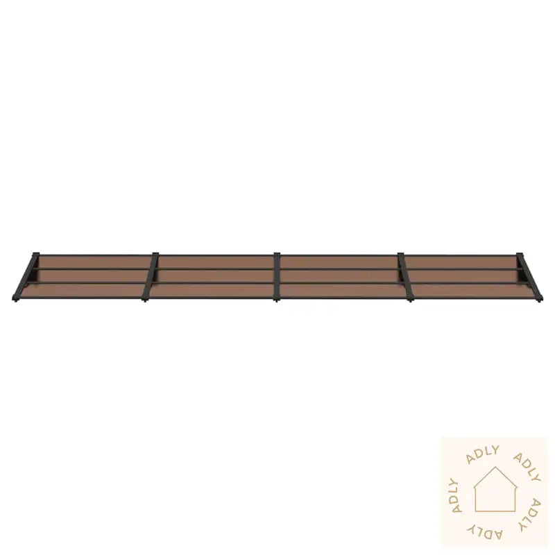 Skjermtak Svart 396X90 Cm Polykarbonat