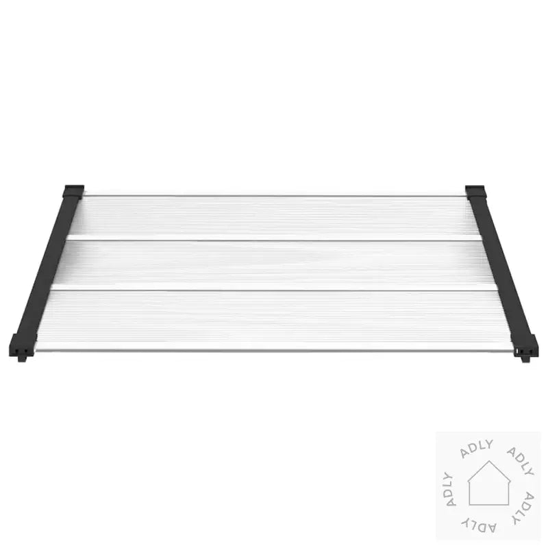 Skjermtak Svart Og Gjennomsiktig 122X90 Cm Polykarbonat