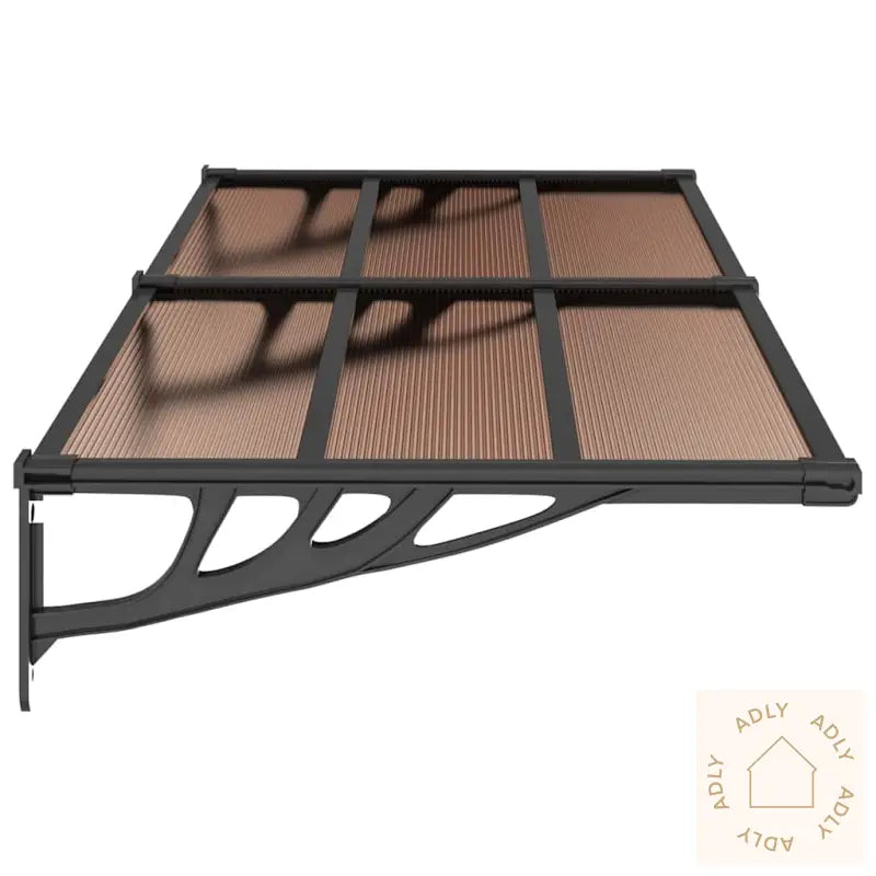 Skjermtak Svart 199X90 Cm Polykarbonat