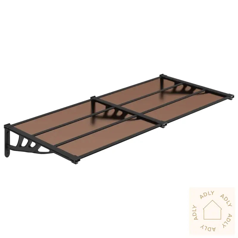 Skjermtak Svart 199X90 Cm Polykarbonat