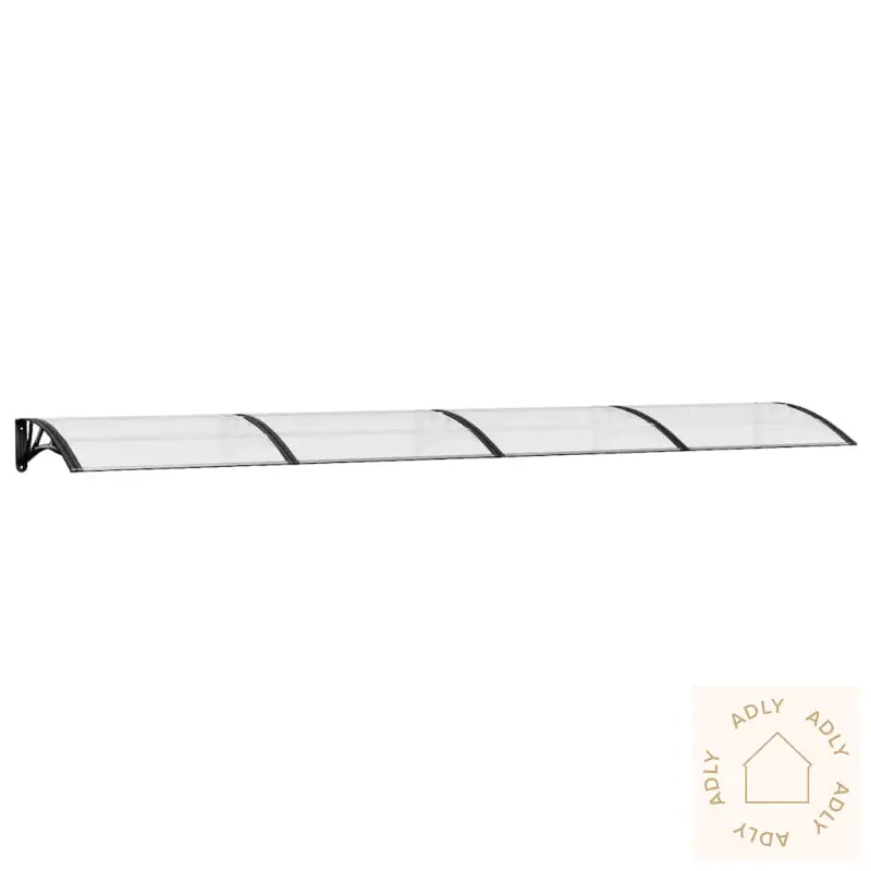 Skjermtak Svart Og Gjennomsiktig 400X75 Cm Polykarbonat