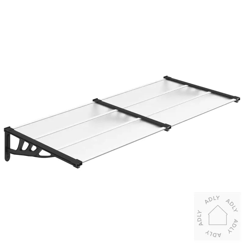 Skjermtak Svart Og Gjennomsiktig 199X90 Cm Polykarbonat