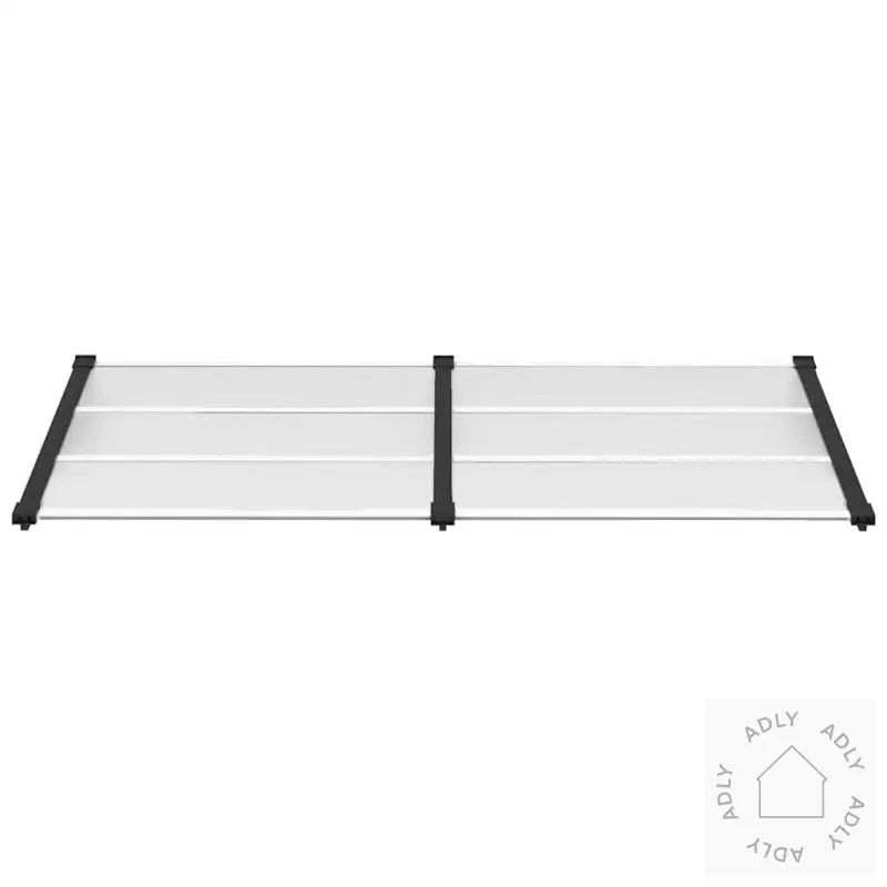 Skjermtak Svart Og Gjennomsiktig 199X90 Cm Polykarbonat