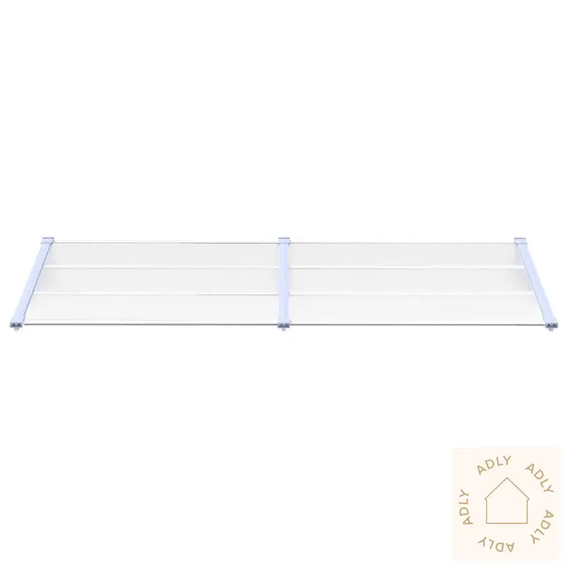 Skjermtak Grå Og Gjennomsiktig 239X90 Cm Polykarbonat