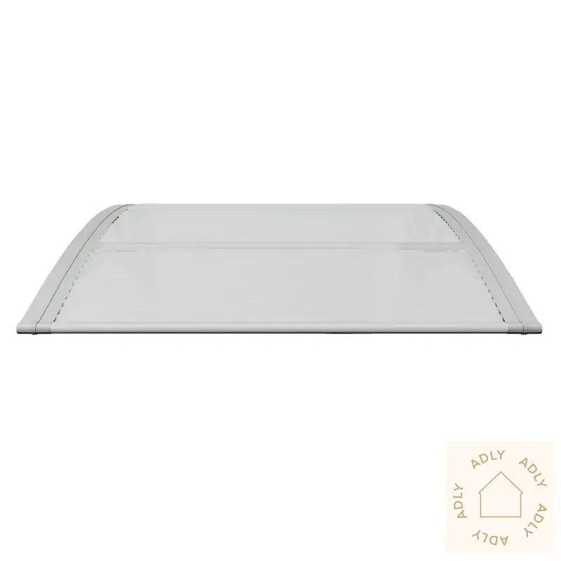 Skjermtak Grå Og Gjennomsiktig 80X75 Cm Polykarbonat
