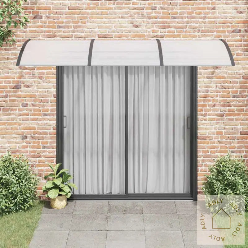 Skjermtak Svart 300X100 Cm Polykarbonat