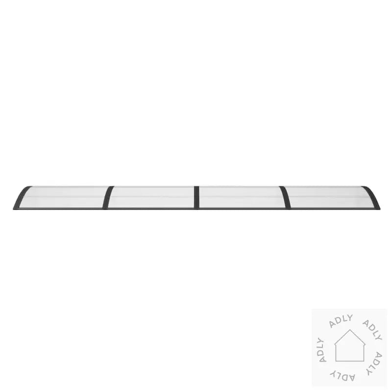 Skjermtak Svart 350X100 Cm Polykarbonat