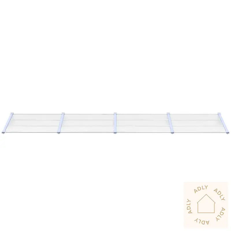 Skjermtak Grå Og Gjennomsiktig 396X90 Cm Polykarbonat