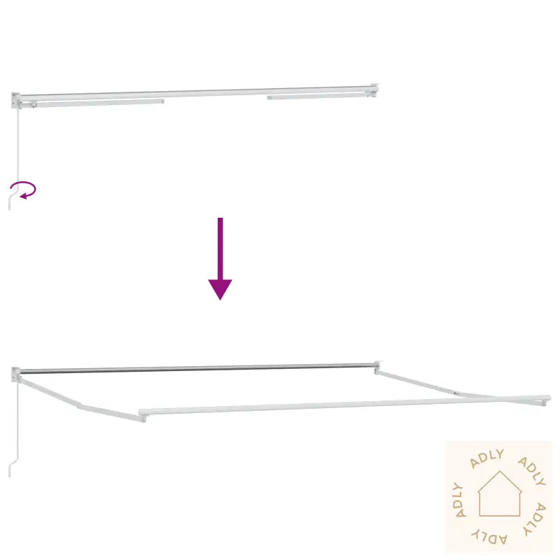 Manuell Uttrekkbar Markise Gult Og Oransje 500X300 Cm