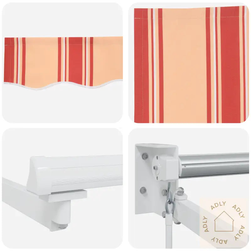Manuell Uttrekkbar Markise Gult Og Oransje 500X300 Cm