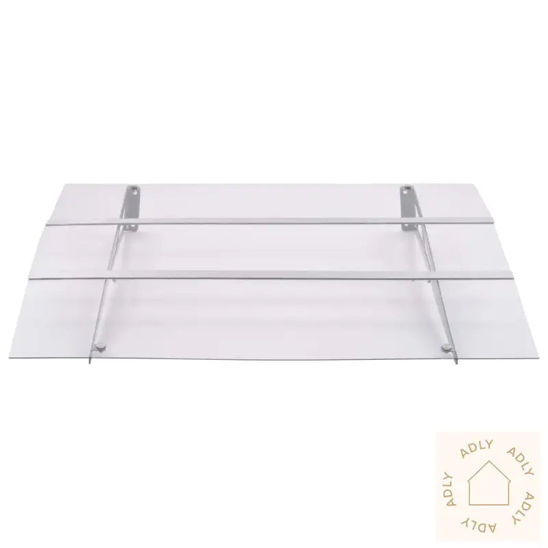 Skjermtak Sølv Og Gjennomsiktig 120X90 Cm Polykarbonat