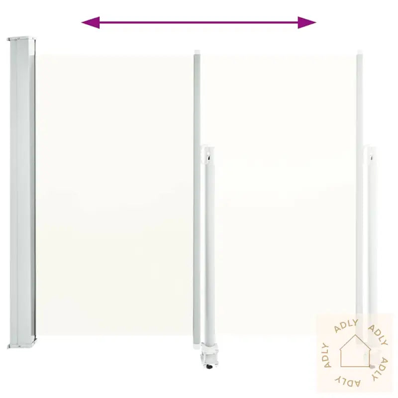 Uttrekkbar Sidemarkise 120X300 Cm Kremhvit