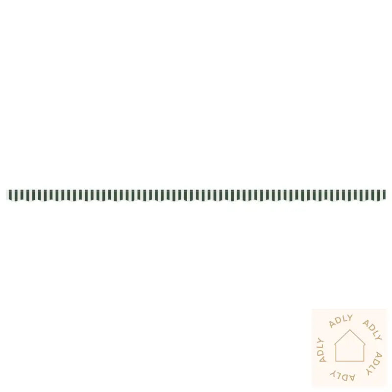 Markise Valance For 6 M Ramme Grønn Og Hvit 5.8 X 0.2 M
