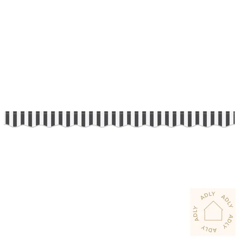 Markise Valance For 2,5 M Ramme Antrasitt Og Hvit 2,3X0,2 M