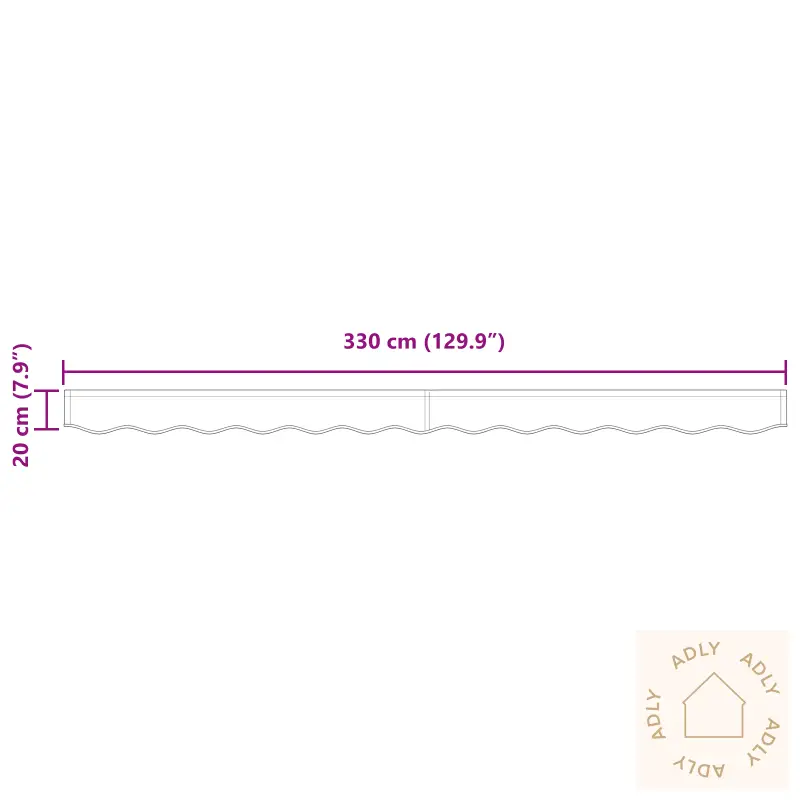 Markise Valanse For 3.5 M Ramme Rød 3.3X0.2 M