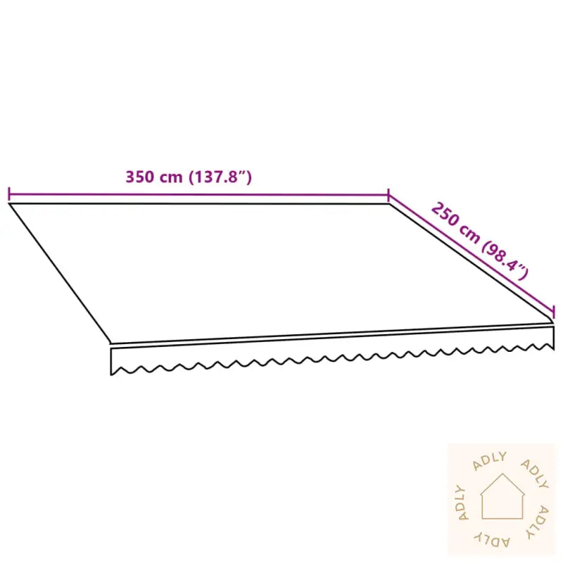 Markiseduk Oransje Og Brun 350X250 Cm