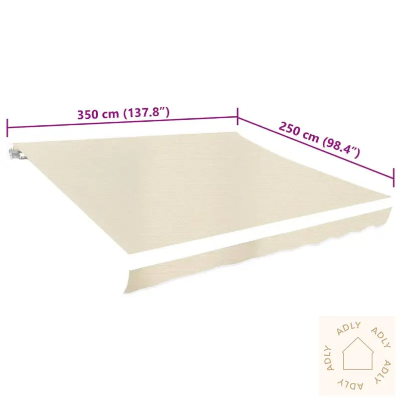 Markiseduk 350X250 Cm Kremhvit