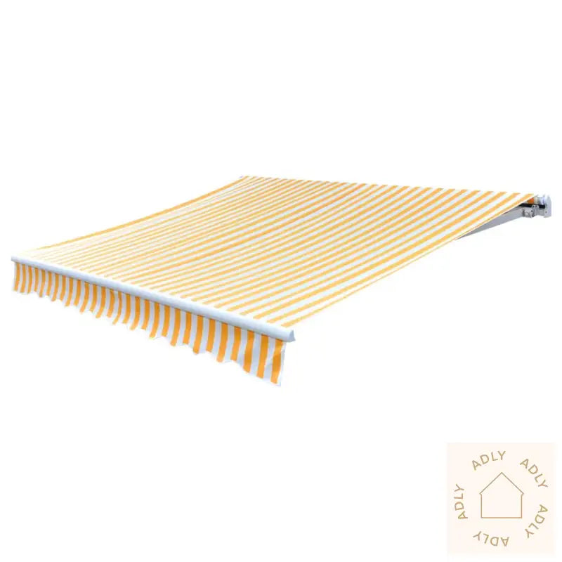 Markiseduk 350X250 Cm Oransje Og Hvit