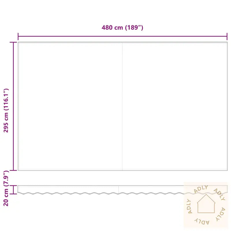 Markiseerstatning Stoff For 5X3 M Ramme Grønn Og Gul