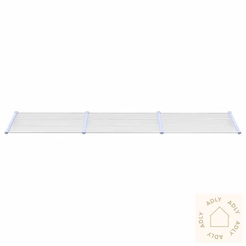 Skjermtak Grå Og Gjennomsiktig 358,5X90 Cm Polykarbonat