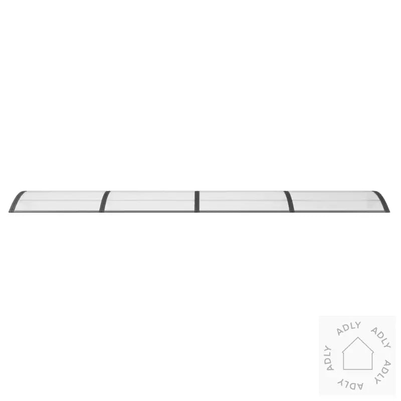 Skjermtak Svart 400X100 Cm Polykarbonat